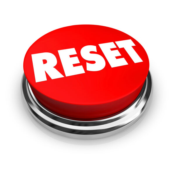 Reset - Red Button - deposit photos