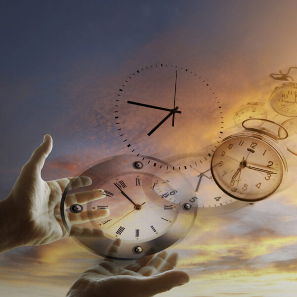 time travel - hands and clocks - deposit photos